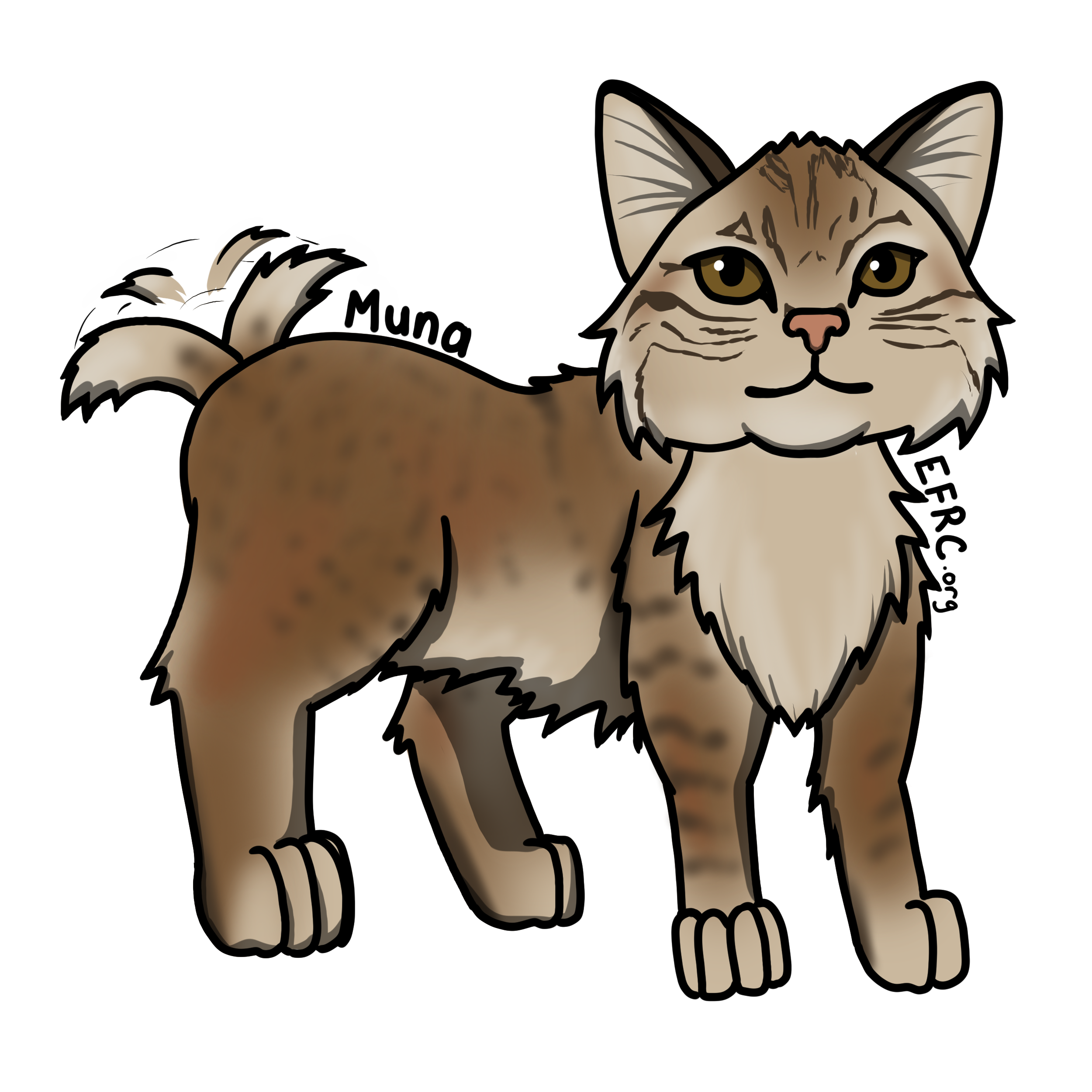 Muna Sticker Cartoon Cat Sticker - Muna – Exotic Feline Rescue Center